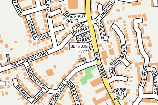 BD15 0JG map - OS OpenMap – Local (Ordnance Survey)