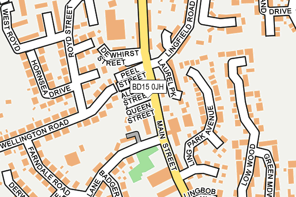 BD15 0JH map - OS OpenMap – Local (Ordnance Survey)