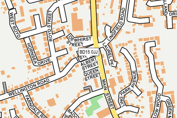 BD15 0JJ map - OS OpenMap – Local (Ordnance Survey)