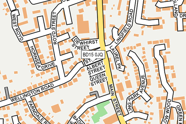 BD15 0JQ map - OS OpenMap – Local (Ordnance Survey)