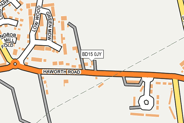BD15 0JY map - OS OpenMap – Local (Ordnance Survey)