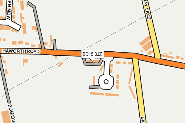 BD15 0JZ map - OS OpenMap – Local (Ordnance Survey)