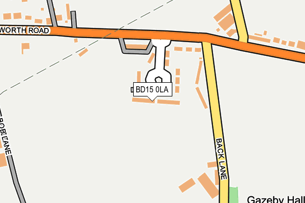 BD15 0LA map - OS OpenMap – Local (Ordnance Survey)