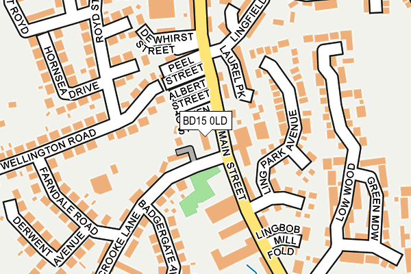 BD15 0LD map - OS OpenMap – Local (Ordnance Survey)