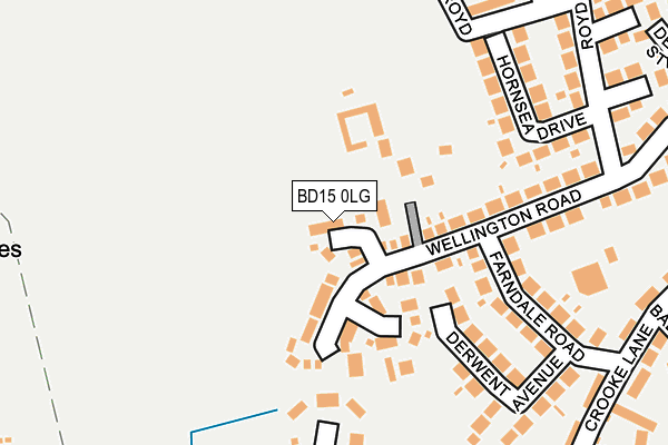 BD15 0LG map - OS OpenMap – Local (Ordnance Survey)