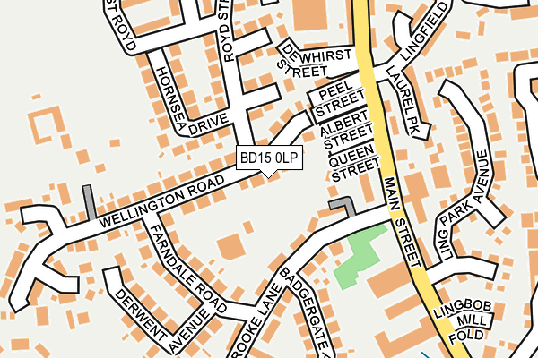 BD15 0LP map - OS OpenMap – Local (Ordnance Survey)