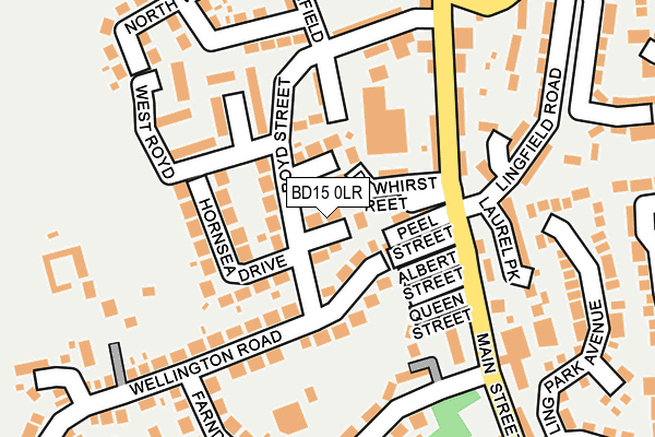 BD15 0LR map - OS OpenMap – Local (Ordnance Survey)