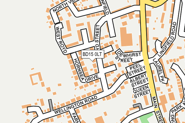 BD15 0LT map - OS OpenMap – Local (Ordnance Survey)