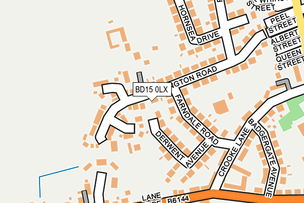 BD15 0LX map - OS OpenMap – Local (Ordnance Survey)