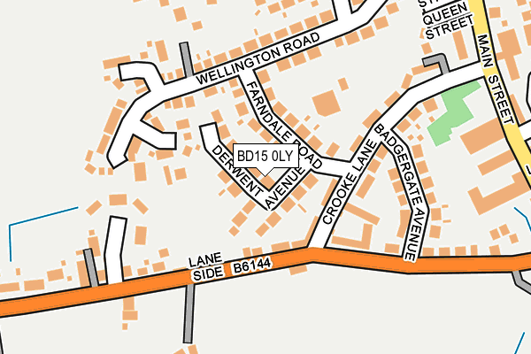 BD15 0LY map - OS OpenMap – Local (Ordnance Survey)
