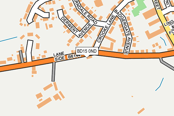 BD15 0ND map - OS OpenMap – Local (Ordnance Survey)