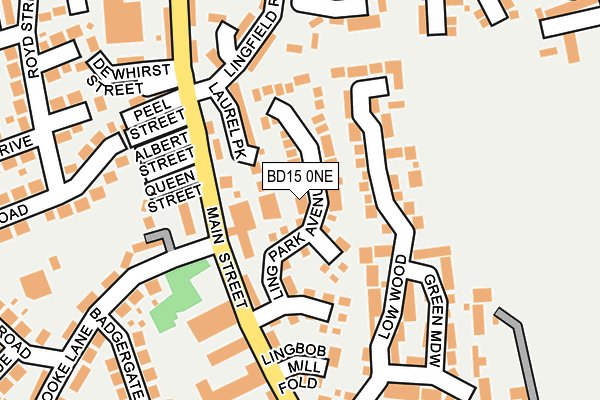 BD15 0NE map - OS OpenMap – Local (Ordnance Survey)