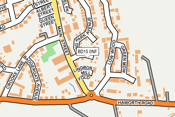 BD15 0NF map - OS OpenMap – Local (Ordnance Survey)