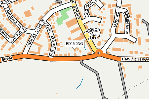 BD15 0NG map - OS OpenMap – Local (Ordnance Survey)
