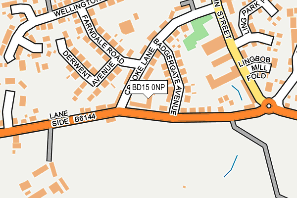 BD15 0NP map - OS OpenMap – Local (Ordnance Survey)