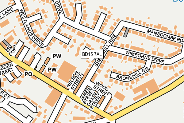 BD15 7AL map - OS OpenMap – Local (Ordnance Survey)