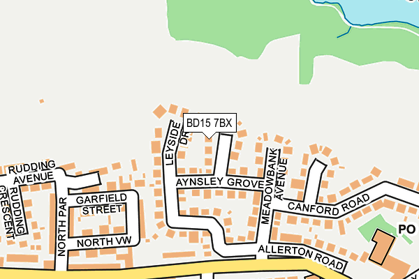 BD15 7BX map - OS OpenMap – Local (Ordnance Survey)