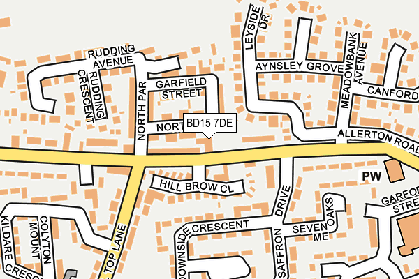 BD15 7DE map - OS OpenMap – Local (Ordnance Survey)