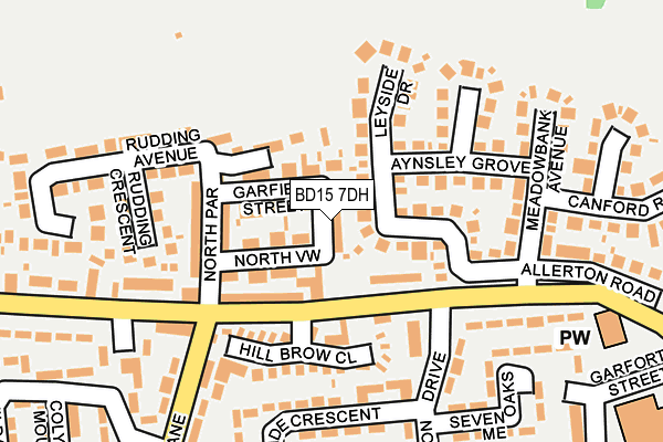 BD15 7DH map - OS OpenMap – Local (Ordnance Survey)