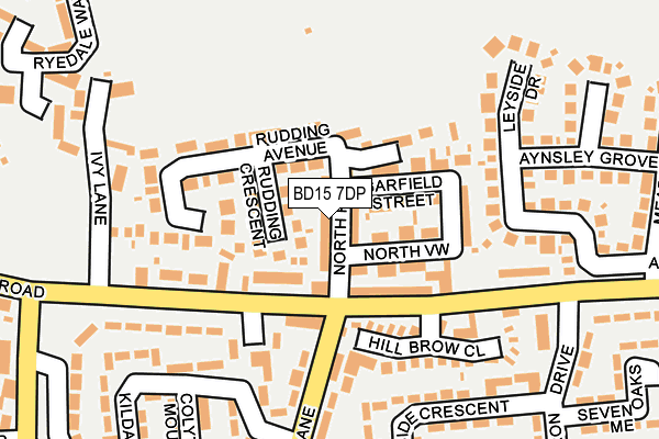 BD15 7DP map - OS OpenMap – Local (Ordnance Survey)