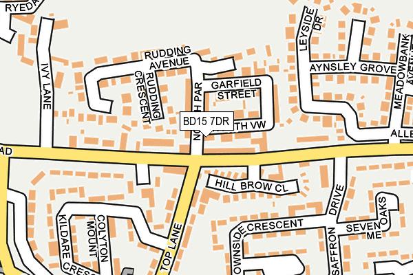 BD15 7DR map - OS OpenMap – Local (Ordnance Survey)