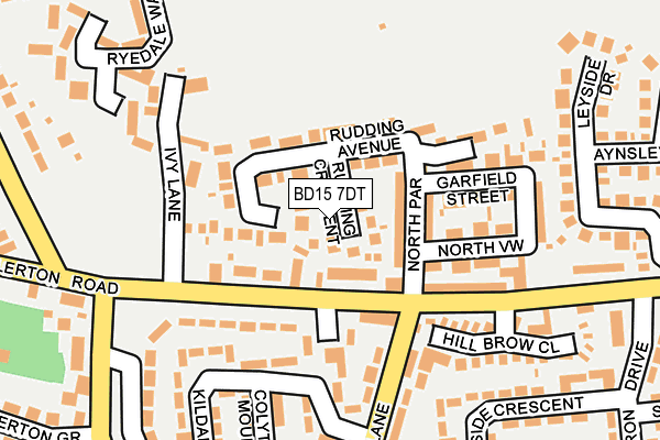 BD15 7DT map - OS OpenMap – Local (Ordnance Survey)
