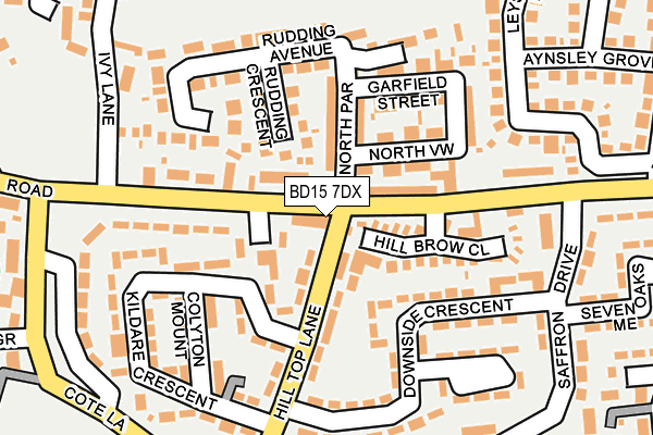 BD15 7DX map - OS OpenMap – Local (Ordnance Survey)