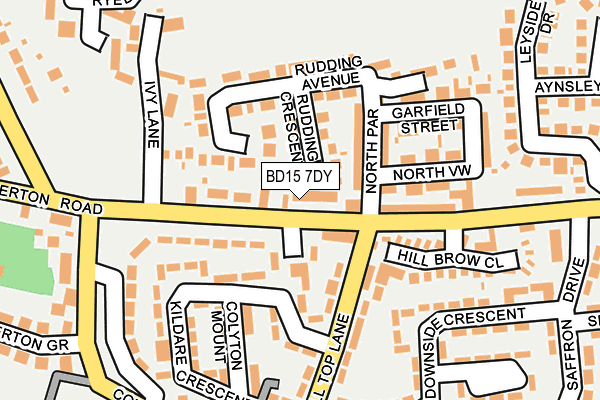 BD15 7DY map - OS OpenMap – Local (Ordnance Survey)