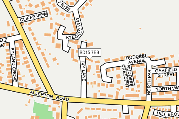 BD15 7EB map - OS OpenMap – Local (Ordnance Survey)