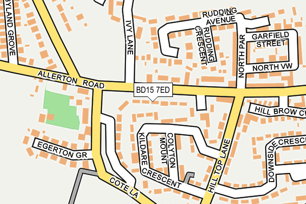 BD15 7ED map - OS OpenMap – Local (Ordnance Survey)