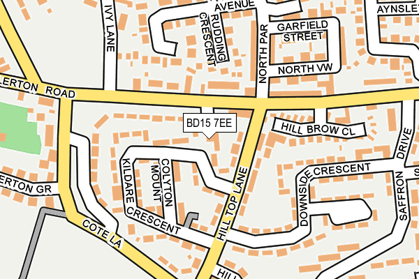 BD15 7EE map - OS OpenMap – Local (Ordnance Survey)