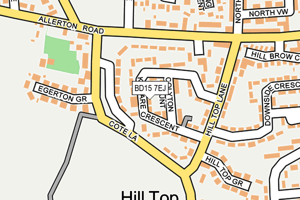 BD15 7EJ map - OS OpenMap – Local (Ordnance Survey)