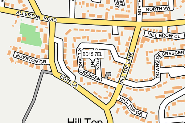 BD15 7EL map - OS OpenMap – Local (Ordnance Survey)
