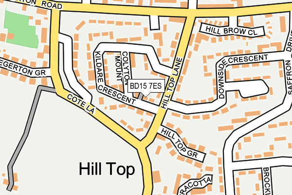 BD15 7ES map - OS OpenMap – Local (Ordnance Survey)