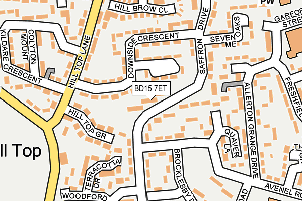 BD15 7ET map - OS OpenMap – Local (Ordnance Survey)