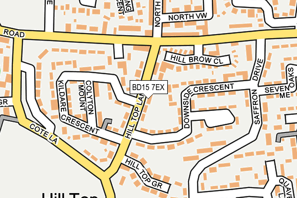 BD15 7EX map - OS OpenMap – Local (Ordnance Survey)