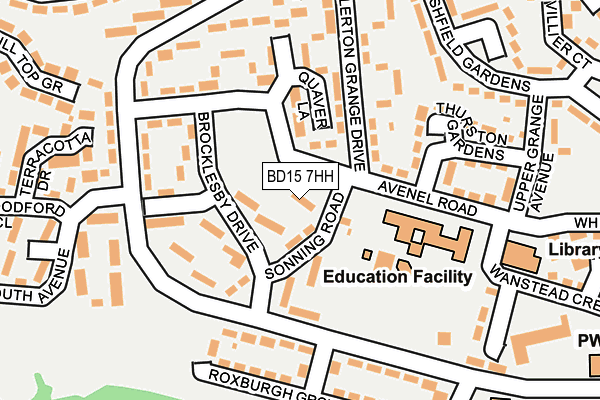 BD15 7HH map - OS OpenMap – Local (Ordnance Survey)
