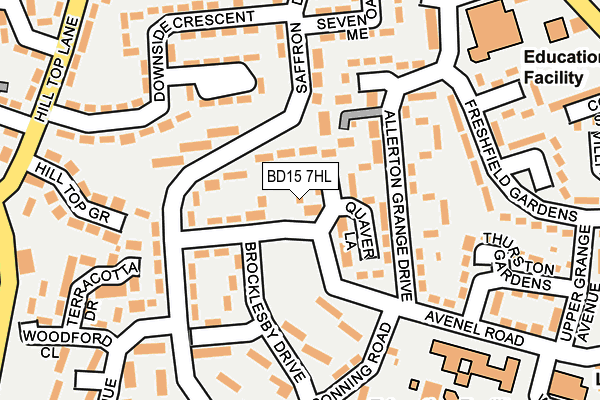 BD15 7HL map - OS OpenMap – Local (Ordnance Survey)