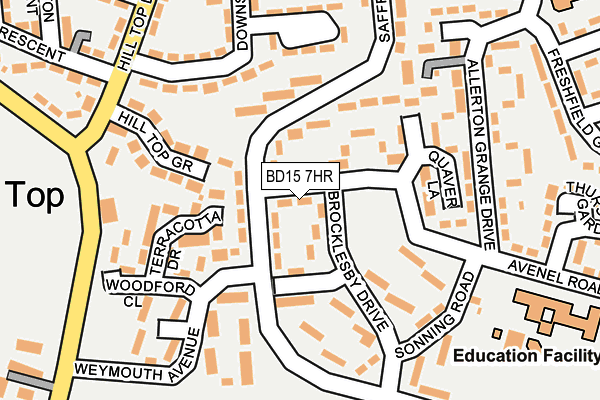 BD15 7HR map - OS OpenMap – Local (Ordnance Survey)