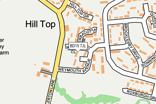 BD15 7JL map - OS OpenMap – Local (Ordnance Survey)