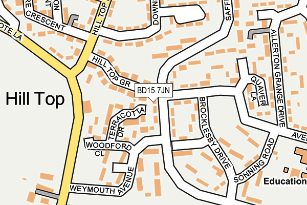 BD15 7JN map - OS OpenMap – Local (Ordnance Survey)