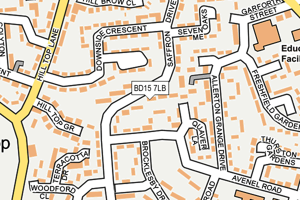 BD15 7LB map - OS OpenMap – Local (Ordnance Survey)