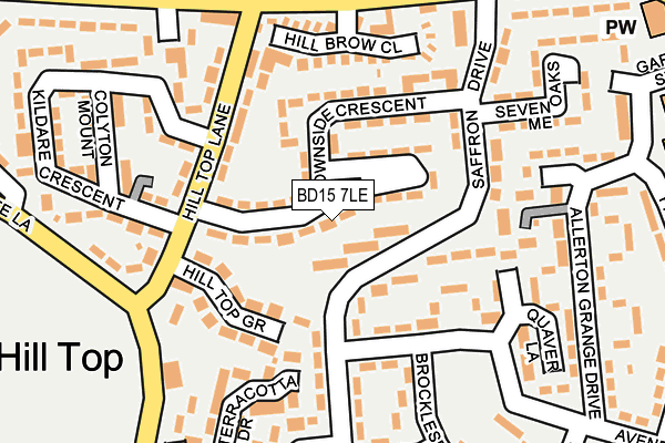 BD15 7LE map - OS OpenMap – Local (Ordnance Survey)