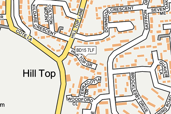 BD15 7LF map - OS OpenMap – Local (Ordnance Survey)
