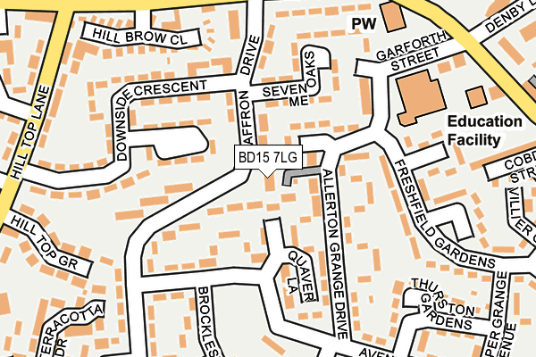BD15 7LG map - OS OpenMap – Local (Ordnance Survey)
