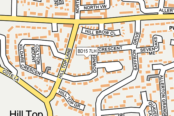 BD15 7LH map - OS OpenMap – Local (Ordnance Survey)