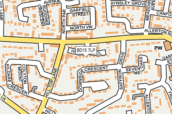 BD15 7LP map - OS OpenMap – Local (Ordnance Survey)