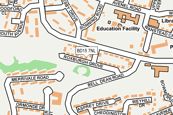 BD15 7NL map - OS OpenMap – Local (Ordnance Survey)