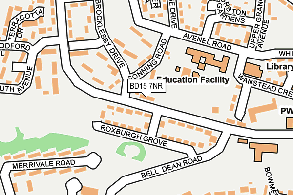 BD15 7NR map - OS OpenMap – Local (Ordnance Survey)