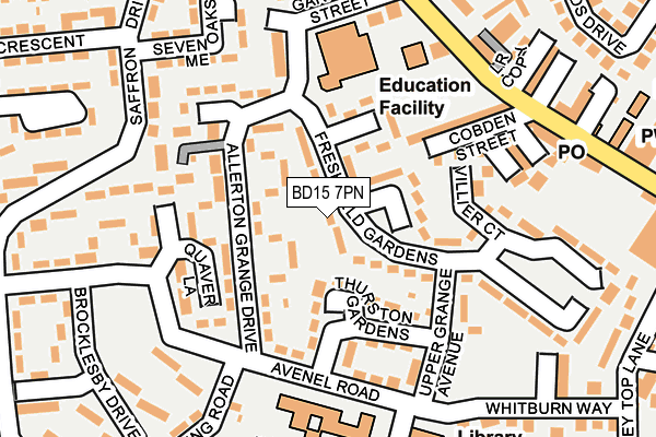 BD15 7PN map - OS OpenMap – Local (Ordnance Survey)